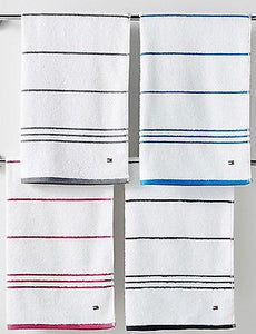 Tommy Hilfiger Bath Towels - Authentic Cotton - Speical 27" x 52" - The White Rose USA