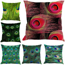 Peacock Feather Decorative Pillow Case | Cushion Cover