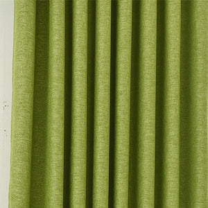 Modern Green Faux Tulle, Cotton Curtains and Drapes