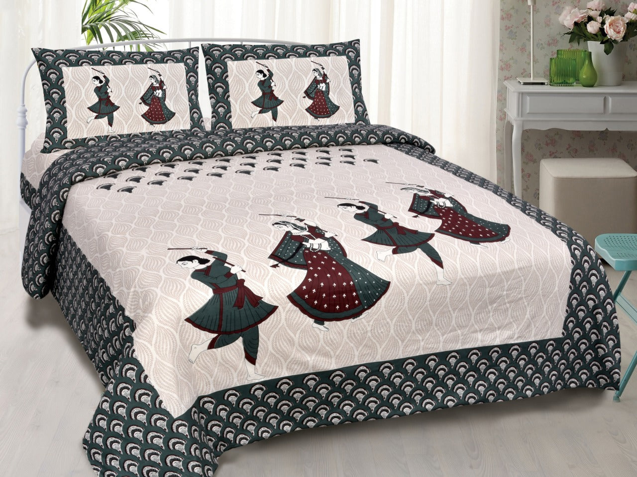 Cotton bedsheet with pillow cover hotsell