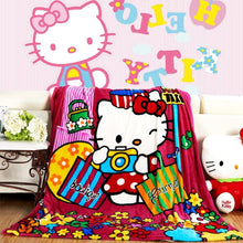 Hello Kitty Plush Flannel Blanket for Kids - Twin