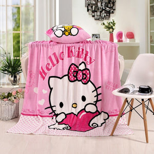 Hello Kitty Plush Flannel Blanket for Kids - Twin