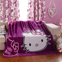 Hello Kitty Plush Flannel Blanket for Kids - Twin