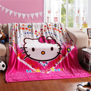 Hello Kitty Plush Flannel Blanket for Kids - Twin