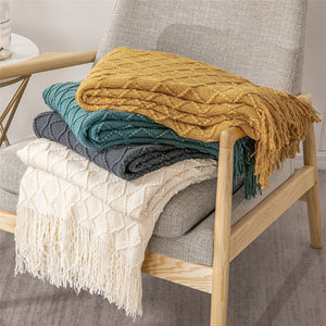 Warm Knitted Blankets Anti-pilling Soft Fashion Blanket