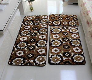 Trendy Designer Bath Rugs | Mats - 3 pc set - The White Rose USA