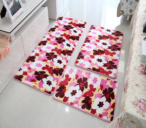 Trendy Designer Bath Rugs | Mats - 3 pc set - The White Rose USA