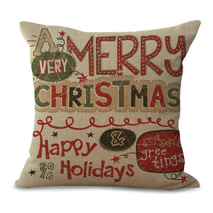 Christmas Pillow Cases and Cushion Covers - Text Greeting