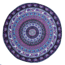 Trendy Large Blue Round Towels for beach, bath, swimming - The White Rose USA