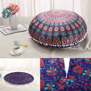 Standard Round Bohemian Cushion Cover I Pillow Case - The White Rose USA