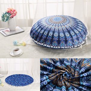 Standard Round Bohemian Cushion Cover I Pillow Case - The White Rose USA