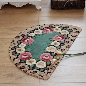 Retro Flower Bathroom Rugs