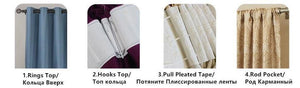 Example image showing hanging style variations of curtains in general