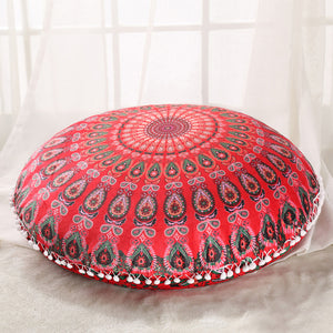 Standard Round Bohemian Cushion Cover I Pillow Case - The White Rose USA