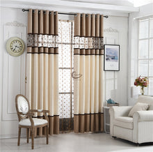 Stitching Stripe and Polka Window and Door Curtains