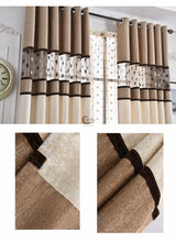 Stitching Stripe and Polka Window and Door Curtains