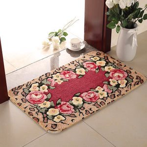 Premium Floral Nonslip Bath Rugs or Door Mats