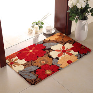 Premium Floral Nonslip Bath Rugs or Door Mats