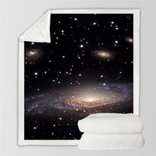 Galaxy Constellation Printed Sherpa Fleece Throw Blanket - (Twin / Full)